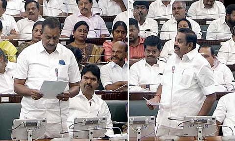சட்டசபையில் எதிரொலித்த அதிமுக பிளவு... எடப்பாடி - எஸ்.பி.வேலுமணி தனித்தனியாக பேசினர்