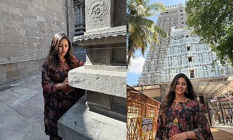 திருவண்ணாமலையில் சாமிதரிசனம் செய்த நடிகை அஞ்சலி... வைரலாகும் புகைப்படங்கள்