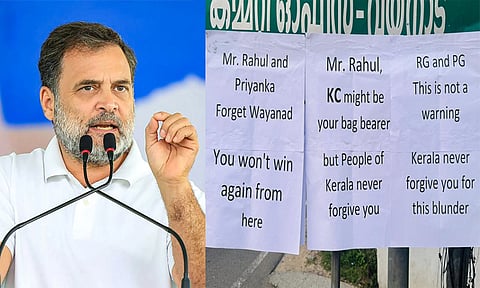கேரளத்தில் முதல்–மந்திரியை தேர்வு செய்வதில் தாமதம்: ராகுல் காந்திக்கு எதிராக பேனர்கள் வைத்ததால் பரபரப்பு