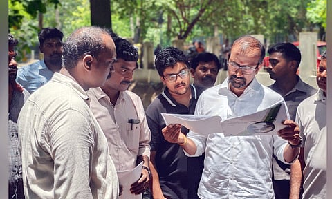 மயிலாப்பூர் நாகேஸ்வரராவ் பூங்காவில் ரூ.12.22 கோடி மதிப்பில் மறுசீரமைப்பு பணி: அமைச்சர் வெங்கடரமணன் ஆய்வு
