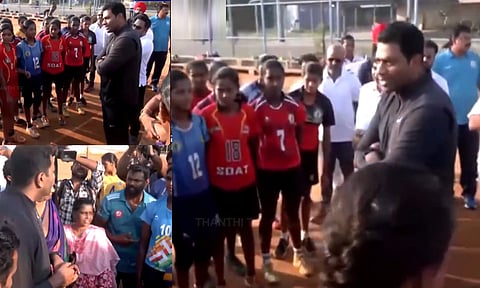 சென்னை: நேரு ஸ்டேடியத்தில் அமைச்சர் ஆதவ் அர்ஜுனா ஆய்வு

