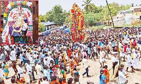 சிந்தலவாடி மகா மாரியம்மன் கோவில் தூக்கு தேரோட்ட நிகழ்ச்சி 