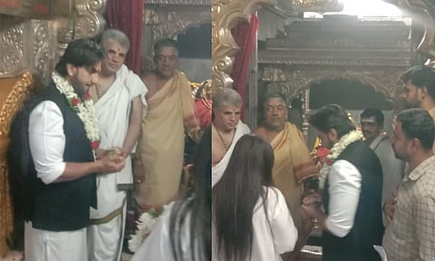 கடவுளை கிண்டல் செய்த விவகாரம்: சாமுண்டீஸ்வரி அம்மன் முன்பு மன்னிப்பு கோரிய ரன்வீர்சிங் 