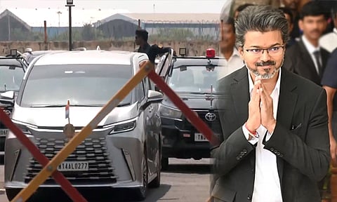 டெல்லி பயணம் நிறைவு: சென்னை திரும்பினார் முதல்-அமைச்சர் விஜய்