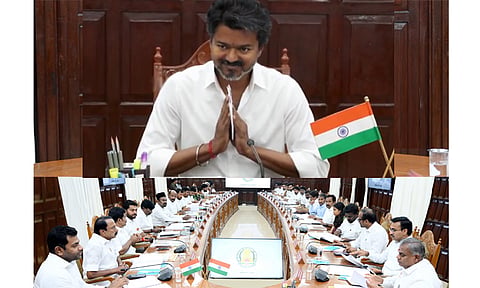 ‘வெற்றி தமிழகம்’ என்ற பெயரில் முதல்-அமைச்சர் விஜய் தலைமையில் அமைச்சரவை கூட்டம்: முக்கிய திட்டங்கள் குறித்து விவாதம்