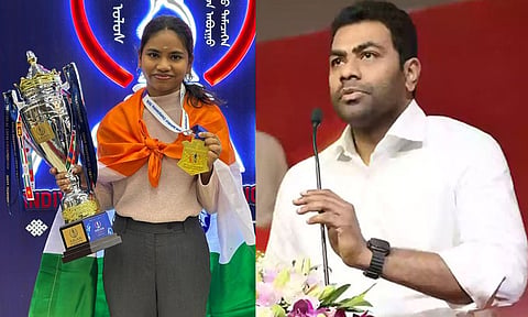 ஆசிய செஸ் போட்டியில் தங்கம் - தமிழக வீராங்கனை சவிதா ஸ்ரீக்கு  அமைச்சர் ஆதவ் அர்ஜுனா வாழ்த்து
