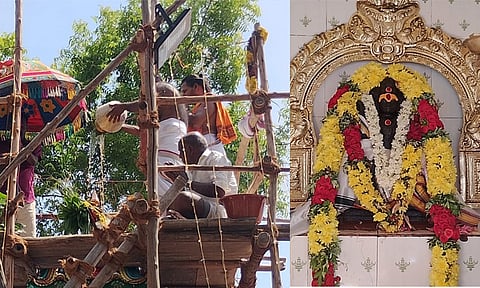 தஞ்சாவூர் மாவட்டம், கபிஸ்தலம் அருகே மான்பூண்டி நல்லாண்டவர்  கோவில் கும்பாபிஷேகம்