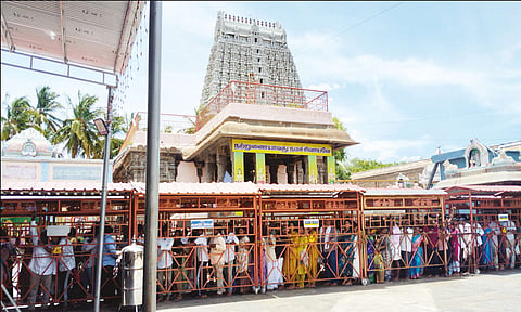 திருவண்ணாமலை அண்ணாமலையார் கோவிலில் அதிகரித்த பக்தர்கள் கூட்டம் 