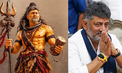 சிவன் வடிவில் முதல்-மந்திரி டி.கே.சிவக்குமார்.. புகைப்படத்தால் சர்ச்சை