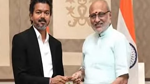 துணை ஜனாதிபதி சிபி ராதாகிருஷ்ணனுடன் விஜய் சந்திப்பு