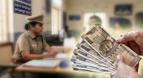 லஞ்ச புகாரை விசாரிக்க சென்ற இடத்தில் லஞ்சம் கேட்ட பெண் இன்ஸ்பெக்டர் - சென்னையில் பரபரப்பு சம்பவம்
