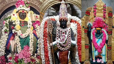 நாமக்கல் மாவட்டம் பரமத்தி வேலூர் பேட்டை, பொத்தனூர் பச்சமலை மற்றும் பிலிக்கல்பாளையம் கரட்டூர் கோவில்களில் சிறப்பு அலங்காரத்தில் முருகப்பெருமான்