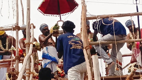 அறந்தாங்கி அருகே தேடாக்கி ஸ்ரீதனிச்சியம்மன் கோவில் கும்பாபிஷேக விழா
