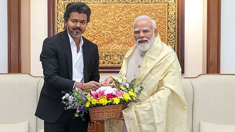 ’ஆரோக்கியமாக வாழ பிரார்த்திக்கிறேன்..’ முதல்-அமைச்சர் விஜய்க்கு பிரதமர் மோடி பிறந்தநாள் வாழ்த்து