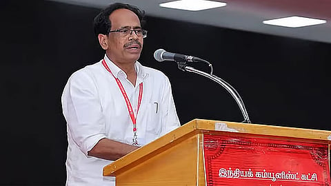 இந்திய கம்யூனிஸ்ட் கட்சியின் மாநில செயலாளர் மு.வீரபாண்டியன்