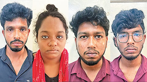 தனியார் நிறுவனத்தின் பெயரில் போலி ஆவணம் தயாரித்து ரூ.35 லட்சம் மோசடி - 4 பேர் கைது