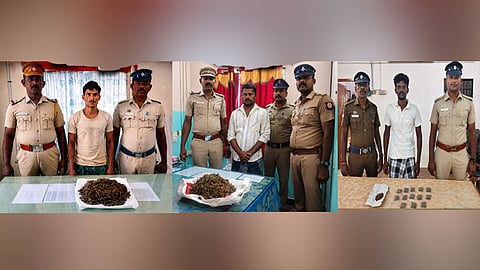 கஞ்சா பறிமுதல், 3 பேர் கைது 