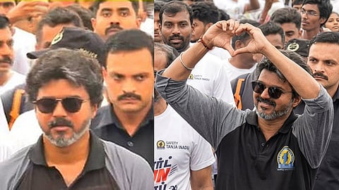போதைப்பொருள் ஒழிப்பு விழிப்புணர்வு ஓட்டத்தில் பங்கேற்ற முதல்-அமைச்சர் விஜய்