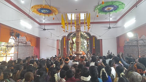 களக்காடு அருகே சிதம்பரபுரம் நாராயண சுவாமி கோவில் ஆனி திருவிழா தொடங்கியது