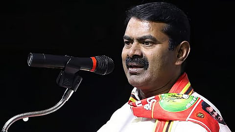 நாம் தமிழர் கட்சியின் தலைமை ஒருங்கிணைப்பாளர் சீமான்