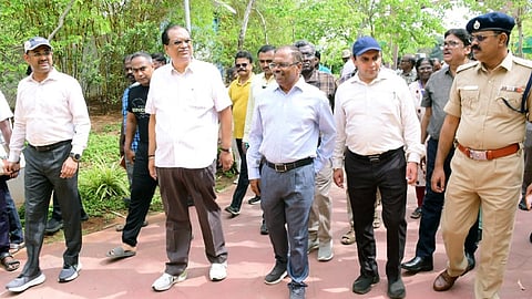 திரு.வி.க. பூங்காவில் மேற்கொள்ளப்பட்டுள்ள பசுமைப் பரப்பு: ஐகோர்ட்டு நீதிபதி ஆய்வு