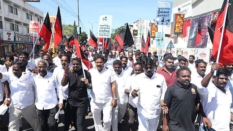 DMK Vows to Continue Protests Until Government Acts Against Minister Sarathkumar Over Drug Allegations