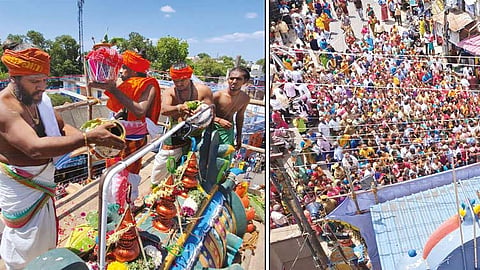திருநெல்வேலி டவுன் தொண்டர் நயினார் கோவில் கும்பாபிஷேகம் விமரிசையாக நடைபெற்றது.