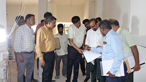 நுகர்பொருள் வாணிபக் கழகத்தின் தலைமை அலுவலக புனரமைப்புப் பணிகள் - அமைச்சர் வெங்கடரமணன் ஆய்வு
