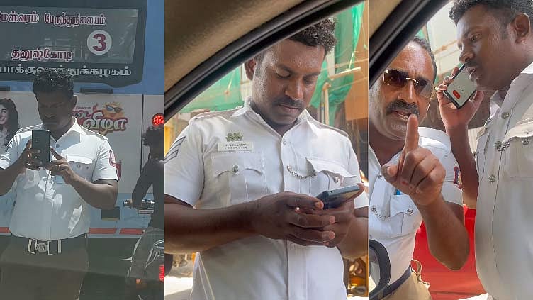 ராமேஸ்வரம்: கேரள வாகன ஓட்டியிடம் வாக்குவாதத்தில் ஈடுபட்ட டிராபிக் போலீசார் - வைரல் வீடியோ

