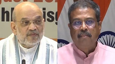 டெல்லியில் தீவிரமடையும் போராட்டம் - மத்திய மந்திரி அமித்ஷாவுடன் தர்மேந்திர பிரதான் சந்திப்பு