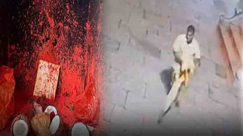 திருப்பதியில் அனுமன் சிலையை திருடி சென்ற மர்ம நபருக்கு போலீசார் வலைவீச்சு.