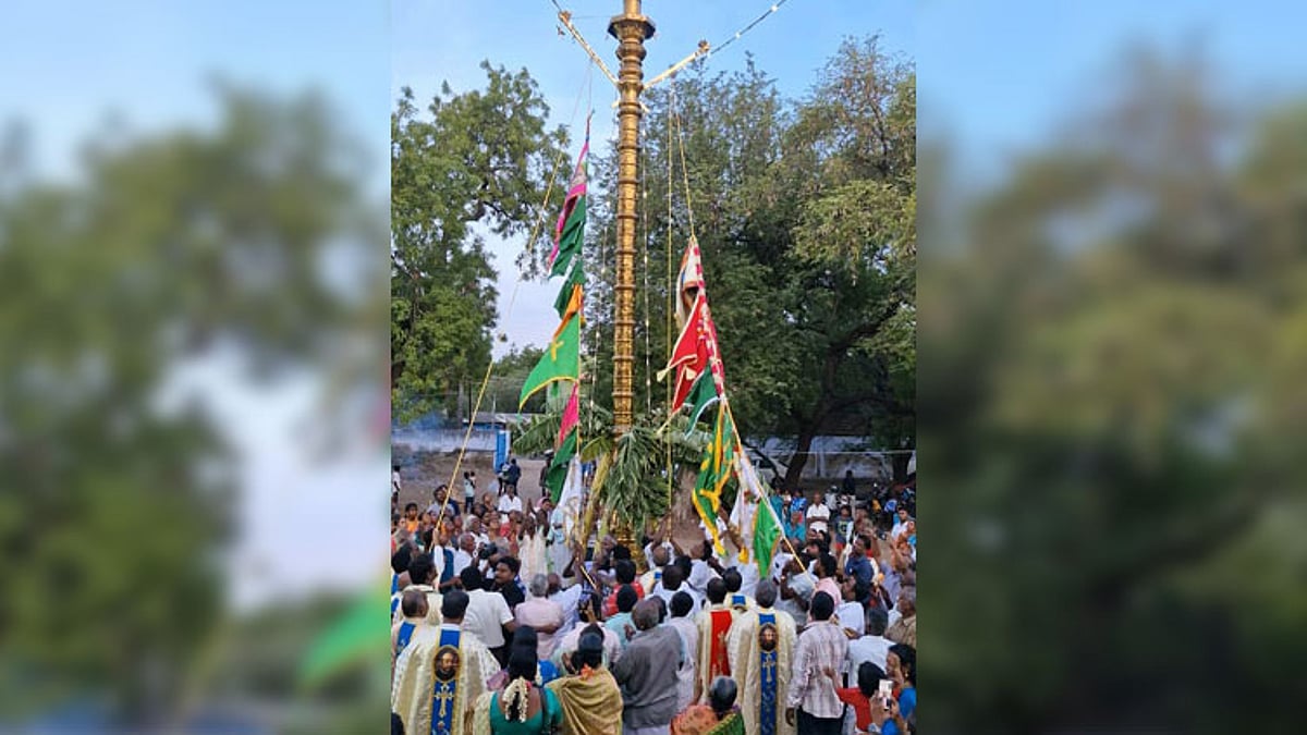 சாத்தூர்: நென்மேனி புனித இஞ்ஞாசியார் ஆலய திருவிழா கொடியேற்றம்