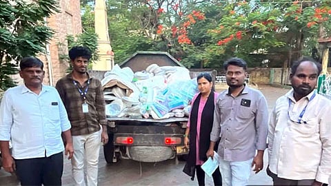 தடை செய்த பிளாஸ்டிக் பொருட்கள் பறிமுதல்