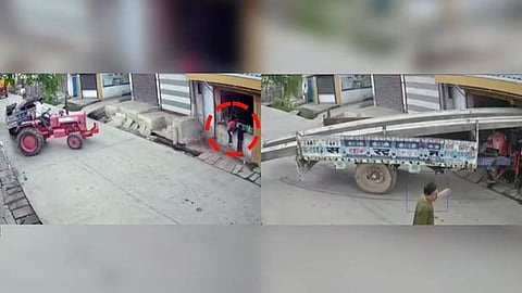 பெட்டிக்கடைக்குள் புகுந்த டிராக்டர்; 2 சிறுமிகள் படுகாயம் - அதிர்ச்சி வீடியோ

