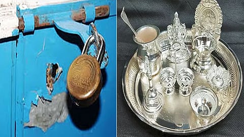 கதவின் பூட்டை உடைத்து வெள்ளி பொருட்கள் கொள்ளை