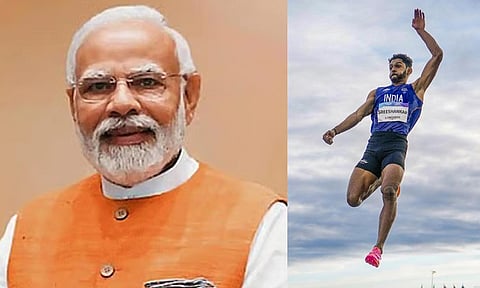 வெள்ளிப் பதக்கம் வென்ற முரளி ஸ்ரீசங்கருக்கு பிரதமர் மோடி வாழ்த்து
