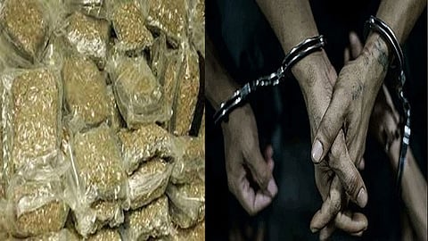 கஞ்சா பறிமுதல், கைது 