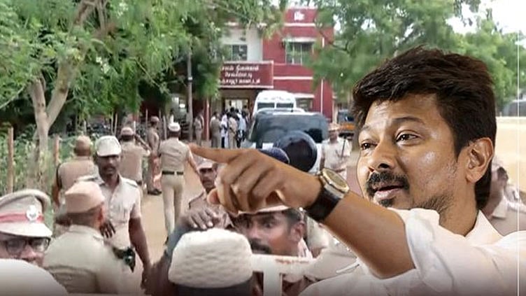 தஞ்சை: செங்கிப்பட்டி காவல் நிலையத்தில் உதயநிதி