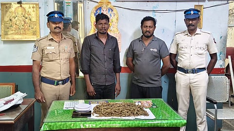 கஞ்சா பறிமுதல், 2 பேர் கைது 