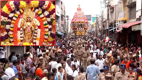 சேலம் கோட்டை மாரியம்மன் கோவிலில் தேரோட்டம் கோலாகலமாக நடைபெற்றது