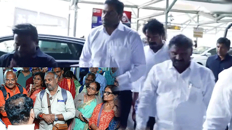 நேபாள வெள்ளத்தில் இருந்து தப்பித்த 21 தமிழர்களுடன் அமைச்சர்கள் சந்திப்பு