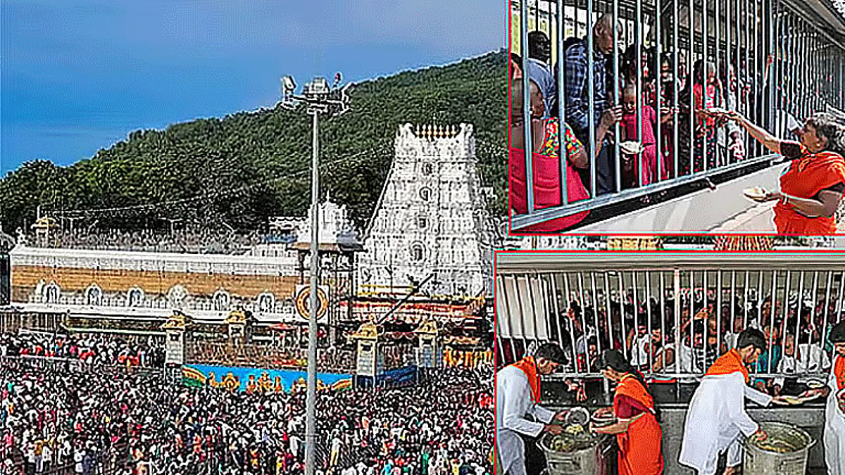 திருப்பதி கோவிலில் இலவச தரிசனத்துக்கு பக்தர்கள் 24 மணிநேரம் காத்திருப்பு