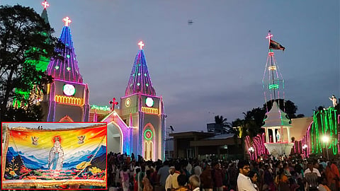 பூண்டி மாதா கோவில் திருவிழா தொடங்கியது.