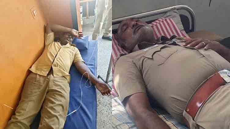 முதலமைச்சர் பாதுகாப்புப் பணியின்போது சேலம் தொப்பூரில் 2 சப்- இன்ஸ்பெக்டர்கள் திடீர் மயக்கம் 