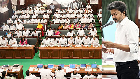 சென்னை ஐகோர்ட்டில்
தமிழை முதன்மை மொழியாக அங்கீகரிக்க வேண்டும்: முதல்-அமைச்சர் விஜய் இன்று தனித் தீர்மானம்