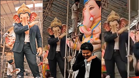முதல்-அமைச்சர் விஜய் ஸ்டைலில் விநாயகர் சிலை?
