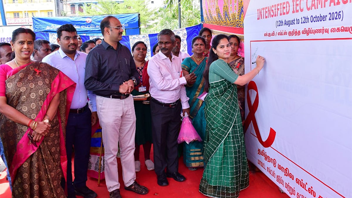 பொதுமக்களிடம் எச்.ஐ.வி. விழிப்புணர்வு: தொடங்கி வைத்தார் மேயர் பிரியா