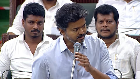 "அனைத்து கேள்விகளுக்கும் திங்கட்கிழமை பதில்; யாரும் ஓடிவிடக்கூடாது" - சட்டசபையில் முதல்-அமைச்சர் விஜய் பேச்சு