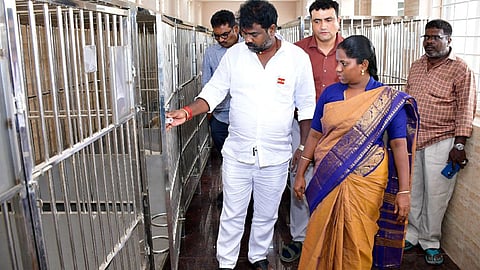 பெருங்குடி மண்டலத்தில் ரூ.1.64 கோடி மதிப்பீட்டில் நாய்கள் இனக்கட்டுப்பாட்டு மையம்: அமைச்சர் கமலி திறந்து வைத்தார்