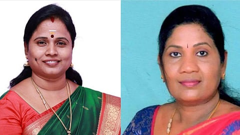 த.வெ.க. வேட்பாளர்கள் மரகதம் குமரவேல்-சத்தியபாமா வாழ்க்கை குறிப்பு
